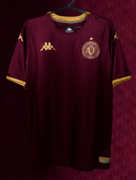 Camisa Chapecoense I Goleiro 2026 - GK Kombat - Bord&ocirc; e Dourado - Masculina