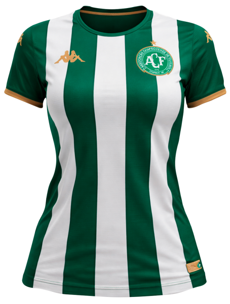 Camisa Chapecoense I 2026 Home - Player Kombat - Verde/Branco - Feminina