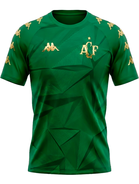 Camiseta Supporter Modest Chapecoense - Verde Escuro e Dourado
